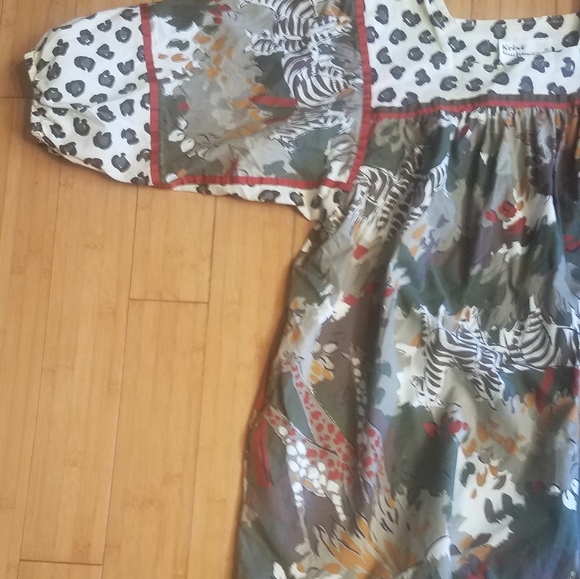 Krist Gudnason jungle animal print patio dress xl - Picture 3 of 6